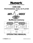 Numark Industries CDN-34S User's Manual