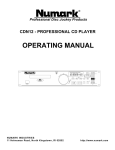 Numark Industries CDN12 User's Manual