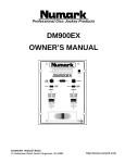 Numark Industries DM900EX User's Manual