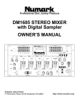 Numark Industries DM1685 User's Manual