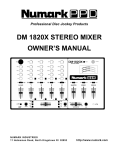 Numark Industries DM 1820X User's Manual
