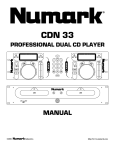 Numark Industries CDN 33 User's Manual