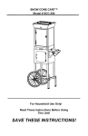 Nostalgia Electrics SCC-200 User's Manual