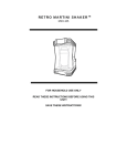 Nostalgia Electrics Retro MSH-105 User's Manual