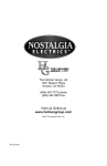 Nostalgia Electrics BCD-997 User's Manual