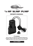 Northern Industrial Tools 1/2 HP SUMP PUMP User's Manual