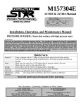 North Star M157304E User's Manual