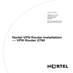 Nortel Networks Nortel Contivity Secure IP Services Gateway 2700 User's Manual