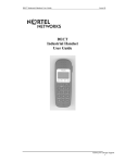 Nortel Networks Industrial Handset User's Manual