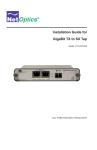 Nokia GIGABIT TX TO SX TAP CVT-GCU/SX User's Manual