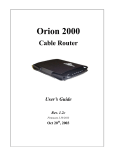 Nintendo Network Router 2000 User's Manual