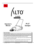 Nilfisk-ALTO Sweeper PS-27 User's Manual