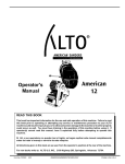 Nilfisk-ALTO American 12 User's Manual