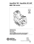 Nilfisk-Advance America BRX 700 Series User's Manual