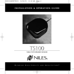 Niles Audio TS100 User's Manual