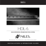 Niles Audio HDL-6 User's Manual