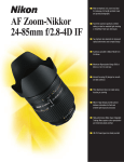 Nikon AF Zoom-Nikkor User's Manual