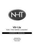 NHT VS-1.2a User's Manual