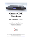 New Media Technology Omnia ONE Multicast User's Manual