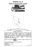 New Buck Corporation FS 21 User's Manual