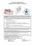 New Buck Corporation 1127B User's Manual