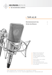 Neumann.Berlin TLM 103 D User's Manual