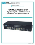 Network Technologies UNIMUXUSBVXHD User's Manual