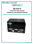 Network Technologies SE-DVI-2 User's Manual