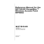Netgear WPN802 User's Manual