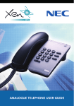 NEC Xen IPK Analogue Telephone User's Manual