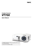 NEC VT700 User's Manual