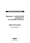 NEC PlasmaSync PX-42VP4DP-A User's Manual