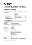 NEC PF-51V21 User's Manual