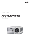 NEC NP901W User's Manual