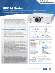 NEC NP-PA550W-13ZL Brochure