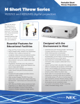 NEC NP-M332XS Brochure
