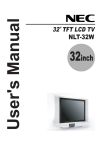 NEC NLT-32W User's Manual
