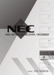 NEC NHD-3000PVR User's Manual