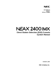 NEC NEAX2400IMX User's Manual