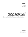 NEC NEAX 2000 User's Manual
