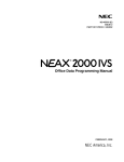NEC NEAX 2000 IVS User's Manual