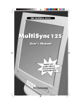 NEC MultiSync MS125 User's Manual