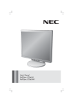 NEC MultiSync LCD1970V User's Manual
