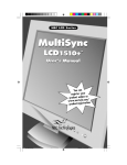 NEC MULTISYNC LCD1510+ User's Manual