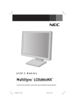 NEC MultiSync L182R4 User's Manual