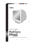 NEC MultiSync FP1355 User's Manual