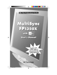 NEC MultiSync FP1350X User's Manual