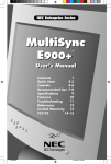 NEC MULTISYNC E900+ User's Manual