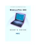 NEC MobilePro 880 User's Manual