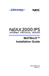 NEC MATWORX NWA-008862-001 User's Manual